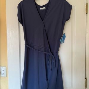 Columbia Chili River Navy Wrap Dress